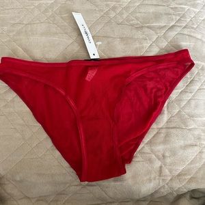 Cosabella ruby red mesh panty. Size Large. New NWT